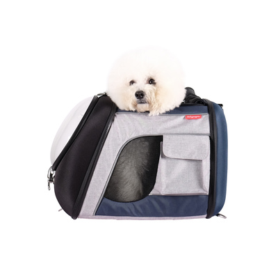 Ibiyaya складная сумка-рюкзак для кошек и собак до 8 кг Explorer Airline Transparent Pet Carrier Plus (фото, вид 3)