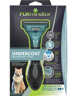 FURminator S Фурминатор для маленьких кошек c длинной шерстью (фото, вид 4)