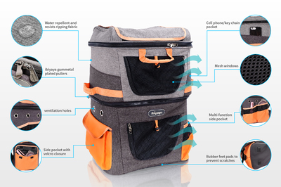 Ibiyaya -      12 ,  -, Two-tier Pet Backpack (,  3)