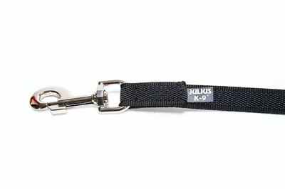 JULIUS-K9 прорезиненный поводок Color & Gray Super-grip для собак до 50 кг, черно-серый (фото, вид 3)