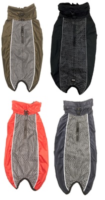 Dog Gone Smart светоотражающий дождевик Hexagon jacket, цвет оливковый (фото, вид 2)