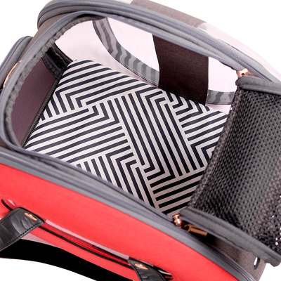 Ibiyaya  -     The Bubble Hotel Semi-transparent Pet Carrier  Scarlet Red (,  5)