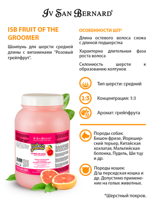 Iv San Bernard Spa- " "       ISB Fruit of the Grommer Pink Grapefruit (,  9)