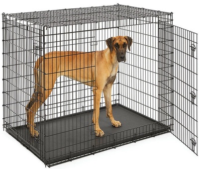 Midwest Crate "Ginormus" Canine Solutions, клетка для собак крупных и гигантских пород, 2 двери, размер 137х94х114 см (фото, вид 2)