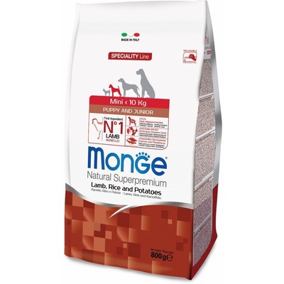 Monge Dog Speciality Mini корм для щенков мелких пород ягненок с рисом и картофелем (фото, вид 1)