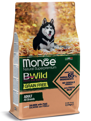 Monge Dog BWild GRAIN FREE            Salmon & potatoes (,  1)