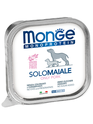 Monge Dog Monoproteino Solo паштет из свинины 150 г (фото, вид 1)