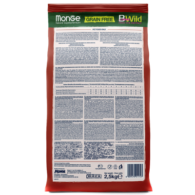 Monge Dog BWild GRAIN FREE               Lamb, potatoes & peas (,  2)