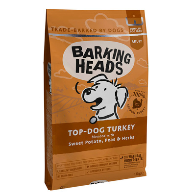 Barking Heads беззерновой сухой корм для собак, с индейкой и бататом "Бесподобная индейка", TOP DOG TURKEY (фото, вид 1)
