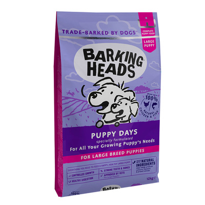 Barking Heads сухой корм для щенков крупных пород, с курицей, лососем и рисом "Щенячьи деньки", PUPPY DAYS LARGE BREED (фото, вид 1)