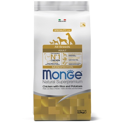 Monge Dog Speciality корм для собак всех пород курица с рисом и картофелем (фото, вид 9)