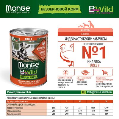 Monge Dog BWild Grainfree ADULT            400 (,  7)