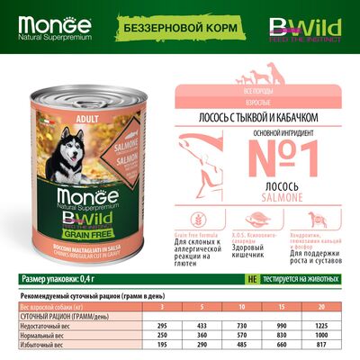 Monge Dog BWild Grainfree ADULT            400 (,  7)