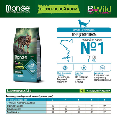 Monge Cat BWild GRAIN FREE          (,  6)