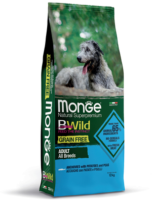 Monge Dog BWild GRAIN FREE     c        Anchovies, potatoes & peas ()