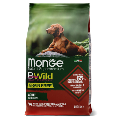 Monge Dog BWild GRAIN FREE               Lamb, potatoes & peas ()