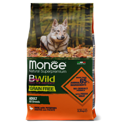 Monge Dog BWild GRAIN FREE             Duck & potatoes ()
