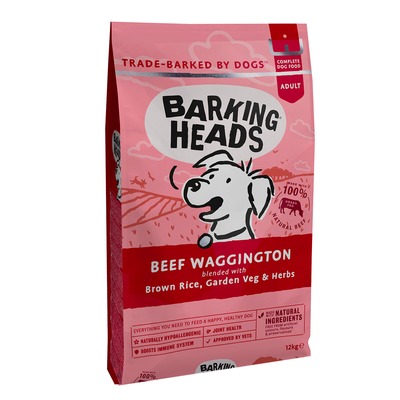 Barking Heads сухой корм для собак, с говядиной и бурым рисом "Вуф-строганов", Beef Waggington