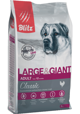 Blitz сухой корм для взрослых собак крупных и гигантских пород Blitz Classic Large & Giant Breeds Adult Dog (фото)