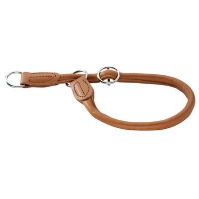 СКИДКА! Hunter ошейник-удавка Round & Soft Elk, кожа лося, коньячный, 50 см х 10 мм