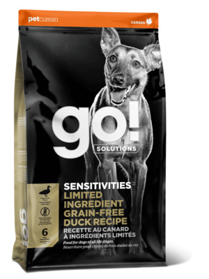 GO! NATURAL Holistic Беззерновой для щенков и собак с цельной уткой для чувствительного пищеварения, Sensitivity + Shine Duck Dog Recipe, Grain Free, Potato Free