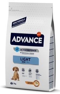 Advance Mini Light сухой корм для собак малых пород с курицей и рисом, контроль веса
