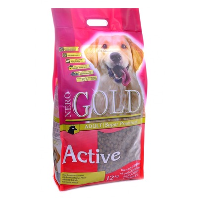 NERO GOLD super premium для активных собак, 12 кг.