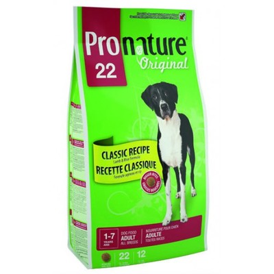 Pronature 22 для собак всех пород с ягненком и рисом крупные гранулы