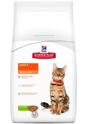 Hill's       , Science Plan Feline Adult Optimal Care with Rabbit