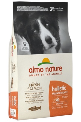 Almo Nature сухой корм для взрослых собак с лососем, Medium&Salmon