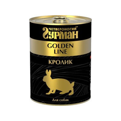 Четвероногий гурман консервы Golden Line Кролик натуральный в желе