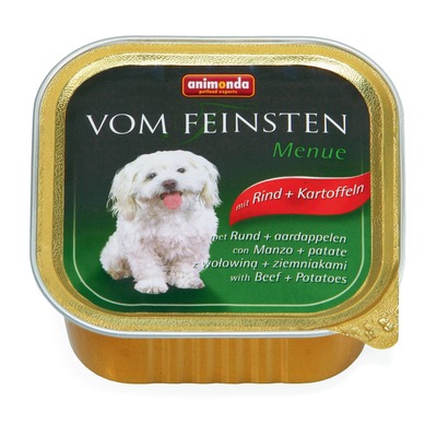 Animonda с говядиной и картошкой Vom Feinsten Menue консервы для собак, 150 гр. х 22 шт.