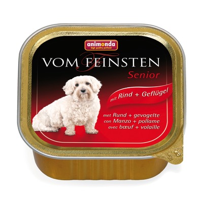 Animonda с говядиной и курицей Vom Feinsten Senior консервы для собак старше 7 лет, 150 гр. х 22 шт.