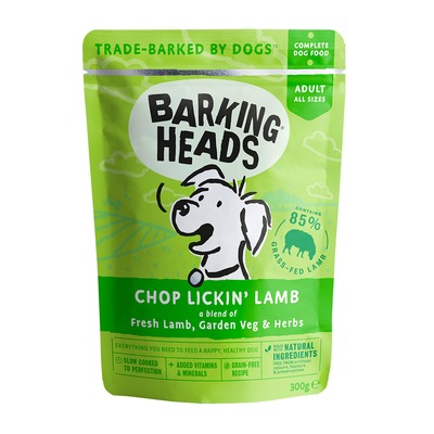 Barking Heads паучи для собак, с ягненком "Мечты о ягненке", Chop Lickin’ Lamb, 300 гр.