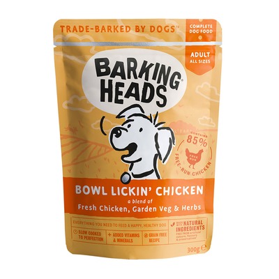 Barking Heads паучи для собак с курицей "До последнего кусочка", Bowl Lickin’ Chicken, 300 гр.