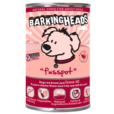 Barking Heads консервы для собак с лососем Fusspot, 395 гр.