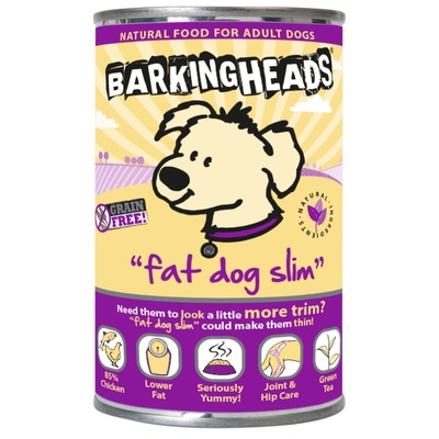 Barking Heads консервы для собак с избыточным весом с курицей Fat dog slim, 395 гр.