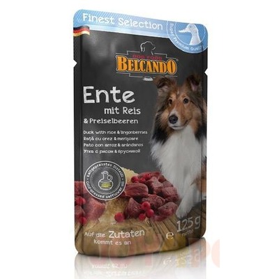 Belcando паучи для собак утка с рисом и брусникой, 125 гр х 12 шт