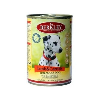 Berkley ягненок с морковью, консервы для взрослых собак, 400 гр.