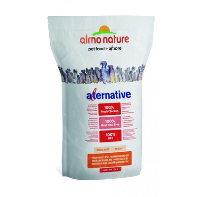 Almo Nature Alternative корм (50% мяса) со свежим цыпленком и рисом для собак средних и крупных пород, Alternative Fresh Chicken and Rice M-L