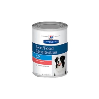 Hill`s D/D диетический консервированный корм для лечения пищевых аллергий, Prescription Diet™ d/d™ Canine Salmon, 370 гр.