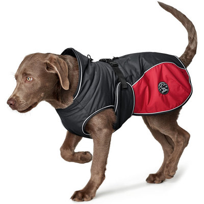 Hunter утепленная куртка со съемной флисовой подкладкой для собак Uppsala Allrounder, цвет антрацит/красный (фото)