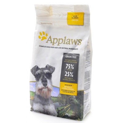 Applaws Senior, беззерновой корм для пожилых собак всех пород, курица/овощи