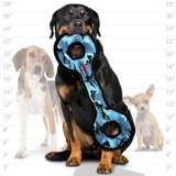 Tuffy супер прочная игрушка для собак Буксир для перетягивания с кольцами, голубой камуфляж, прочность 9/10, Ultimate Tug-O-War Camo Blue