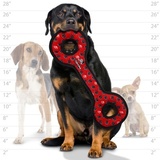 Tuffy супер прочная игрушка для собак Буксир для перетягивания с кольцами, красный, прочность 9/10, Ultimate Tug-O-War Red Paw