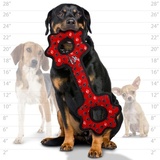 Tuffy супер прочная игрушка для собак Буксир для перетягивания с шестеренками, красный, прочность 9/10, Ultimate Tug-O-Gear Red Paw