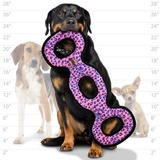 Tuffy супер прочная игрушка для собак Буксир для перетягивания тройной, розовый леопард, прочность 9/10, Ultimate 3WayTug Pink Leopard