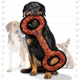 Tuffy супер прочная игрушка для собак Буксир для перетягивания, узор кирпич, прочность 10/10, Mega Tug Oval Brick