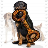 Tuffy супер прочная игрушка для собак Буксир для перетягивания, узор тигр, прочность 10/10, Mega Tug Oval Tiger