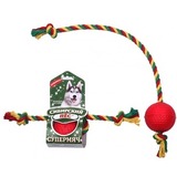 Сибирский Пёс игрушка для собак "Супермяч" на верёвке с двумя узлами